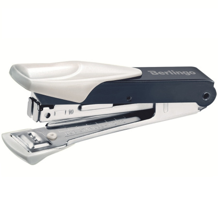 Степлер №10 BERLINGO "Power TX" на 20л. металл, белый (KSn_20410)