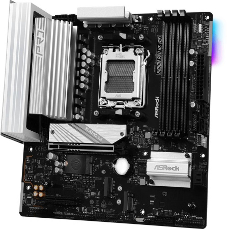 Материнская плата Asrock B850M PRO RS WIFI Socket AM5 AMD B850 4xDDR5 mATX AC`97 8ch(7.1) 2.5Gg RAID+HDMI+DP