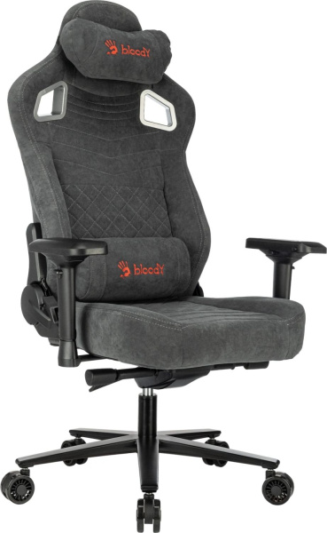 Кресло игровое A4Tech Bloody GC-660 серый Formula 968 искусственная замша с подголов. крестов. металл