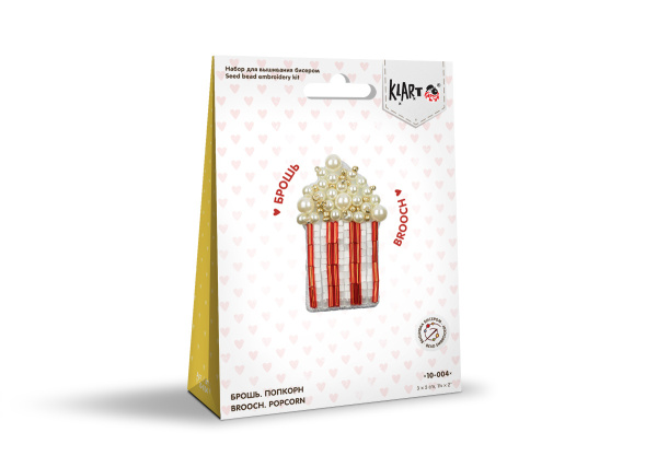 Набор для вышивания "Klart" 10-004 "Брошь. Попкорн" 3 х 5 см