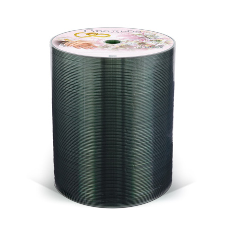 Диск DVD+R 100шт Mirex 4.7Gb 16x Свадьба bulk (UL130244A1T)