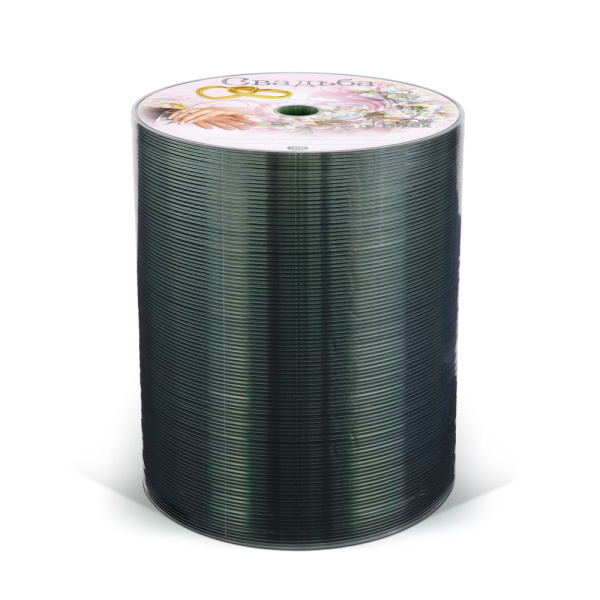 Диск DVD+R 100шт Mirex 4.7Gb 16x Свадьба bulk (UL130244A1T)