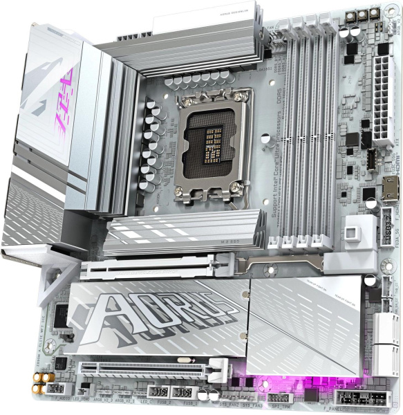 Материнская плата Gigabyte Z890M AORUS ELITE WIFI7 ICE Soc-1851 Intel Z890 4xDDR5 mATX AC`97 8ch(7.1) 2.5Gg RAID+DP