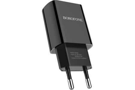 Зарядное_устройство - USB_2.1A + кабель Type-C BOROFONE BA20A черный
