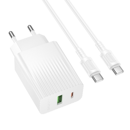 Зарядное_устройство - TypeC 20W/3A BOROFONE BAS74A + кабельType-C белый