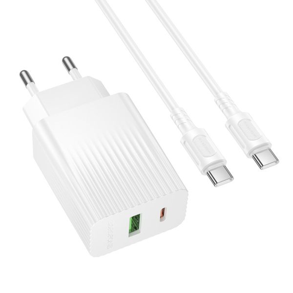 Зарядное_устройство - TypeC 20W/3A BOROFONE BAS74A + кабельType-C белый