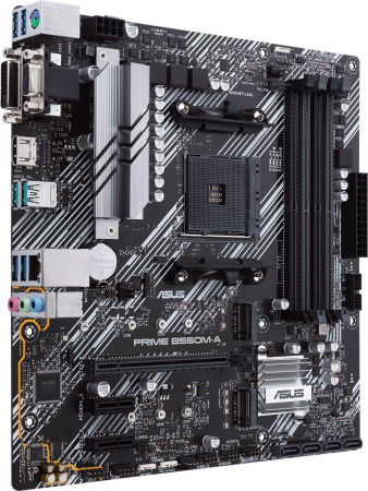 Материнская плата Asus PRIME B550M-A/CSM Soc-AM4 AMD B550 4xDDR4 mATX AC`97 8ch(7.1) GbLAN RAID+VGA+DVI+HDMI