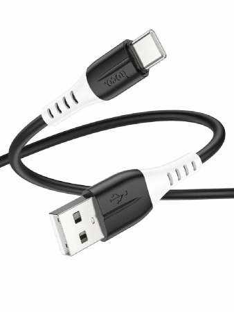Кабель USB Type-C (m) - USB(m) HOCO X82 1м, 3A силиконовый, черный