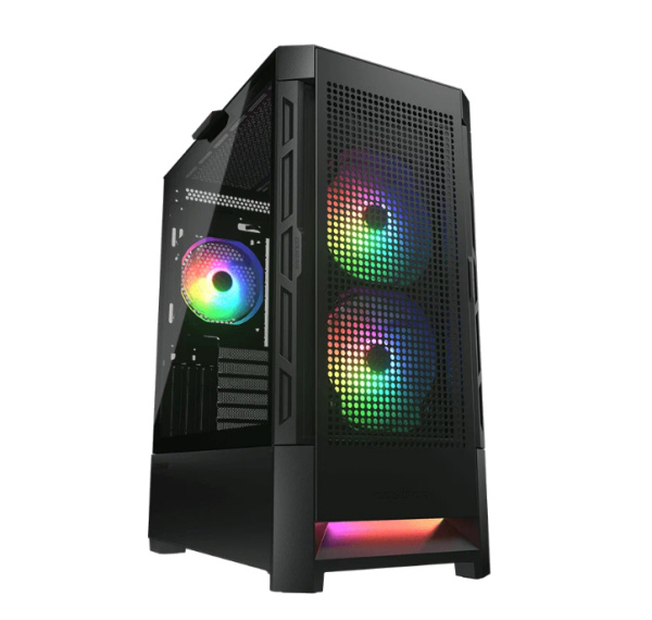 Корпус ATX Б_БП  Cougar Airface RGB Black (USB, Audio, 2x140mm, 1x120mm ARGB Fan Hub,черный) [Airfac