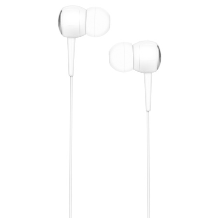 Гарнитура проводная HOCO M19 series вставные, 16Ом, 116дБ, кабель 1.2м, White