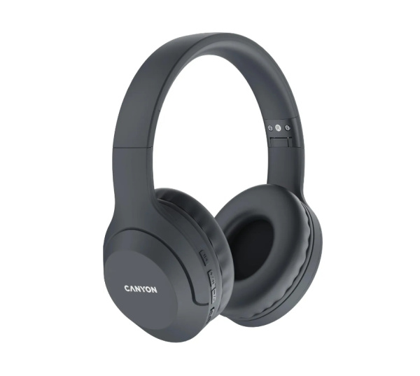 Гарнитура Bluetooth CANYON BTHS-3 накладные BT5.1, 32Ом, 112дБ, время работы до 15ч Темно-серый (PIC