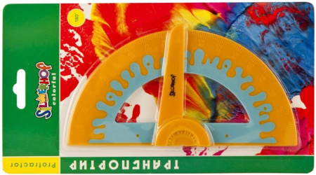 Транспортир Silwerhof "COLORFUL"механизм выставления угла (160071)