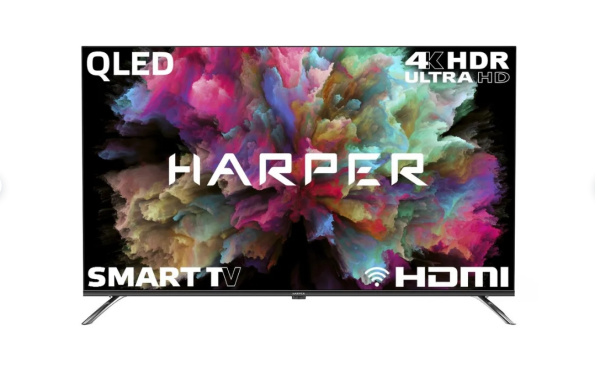 Телевизор 50" Harper 50Q850TS 3840x2160/HDMI,USB/DVB-T2//WiFi/SmartTV/-/Черный UHD 4K QLED