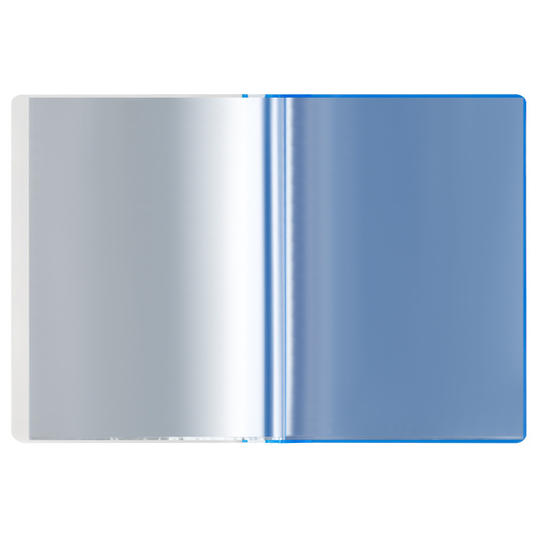 Скоросшиватель пластиковый А4 160мкм. СТАММ с 10 вкладышами, с перфорацией, синий (ММ-31756)