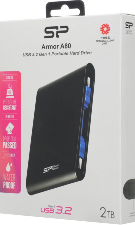 Жесткий диск Silicon Power USB3.0 2TB SP020TBPHDA80S3K A80 Armor 2.5" черный