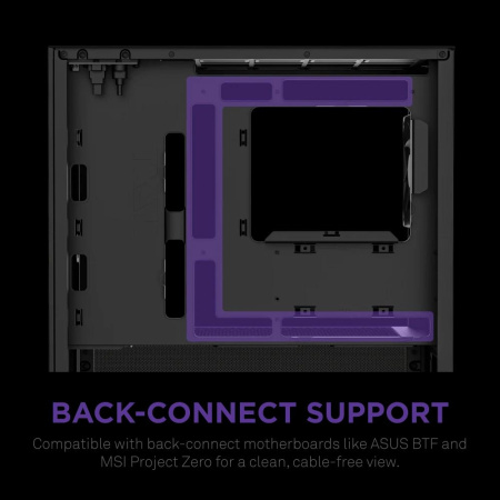 Корпус без блока питания/ Case NZXT H3 Flow (2025), Midi-Tower, TG, 1x120mm, 1xUSB-A 3.2 + 1xUSB-C 3.2, mATX, mITX Black