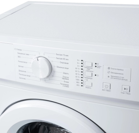 Стиральная машина Бирюса WM-SM510/04 Белый 5кг, фронт. загр-ка, отжим 1000об/мин, 16 прог., 85x59,5x44 см, класс А