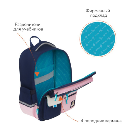 Ранец Forst F-Style "Pink" 38*26,5*16см, 1 отделение FT-RY-032401