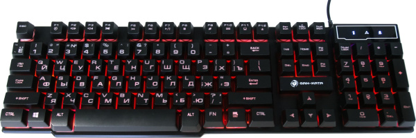 Игровая клавиатура USB Dialog Gan-Kata KGK-15U мембранная, подсветка, Black