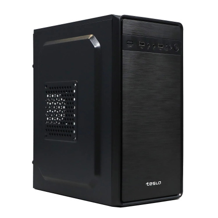 Корпус mATX 450w TESLA 1708BM (2*USB2.0,Audio,черный,БП TESLA C450 80+ с плоскими проводами!)[TSL-1708-450W-BM]