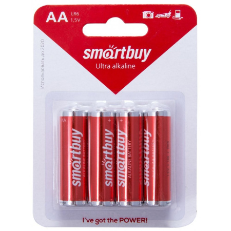Батарейка AA(R6) Smartbuy ONE запайка 4шт./1,5В. солевые