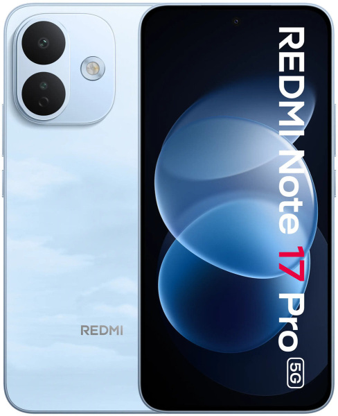 Смартфон Xiaomi REDMI Note 17 Pro 5G 8Гб 256Гб Sky Blue 6.83", AMOLED, 2772*1280, 4*1.8+4*2.4ГГц, 50+8Мп, 16Мп, 5G, NFC, 8340 мАч And 16