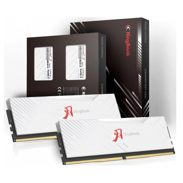 Модуль памяти DIMM DDR5 48Гб 8400МГц Kingbank White RGB [K5.01.FLM5NM9502] CL38 (радиатор)(2x24Гб) чипы Hynix M-die
