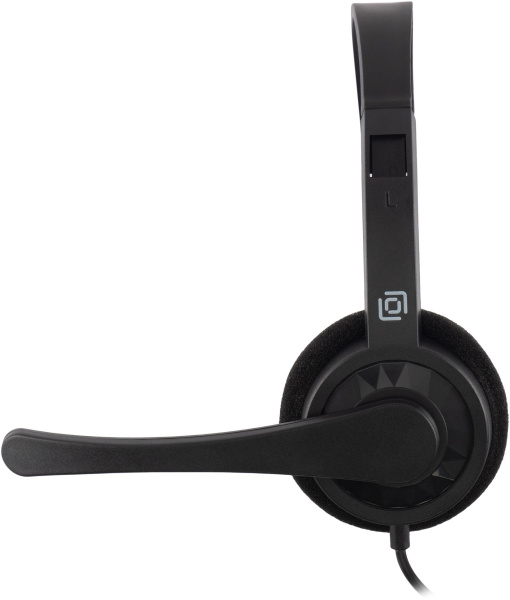 Гарнитура проводная Оклик HS-M600 накладные, кабель 1.8м, Черный