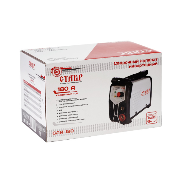 Сварочный аппарат Ставр САИ-180 6,1кВт, 20-180А, инверторный (IGBT) электроды 1,6-4мм