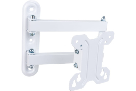 Кронштейн ITECHmount LCD123WHITE белый настенный,для тв,13-32",до 30кг,от стены 60-390мм,с функцией наклона -15° ~ +15° и поворота  -90° ~ +90°,VESA: 