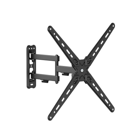 Кронштейн ITECHmount LCDN743 черный настенный,для тв,13-55",до 25кг,от стены 67-367мм,с функцией наклона ＋5°～-15°,поворота 90° вправо / 90° влево,вращ