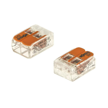 Клемма соединительная WAGO 221-412, многоразовая рычажковая, Cu, 0.2…4мм², 450В, 32А