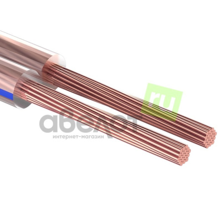 Кабель акустический 2*0.5мм2, PVC CCA, прозрачный, метражом, ProConnect BlueLine 01-6203-6