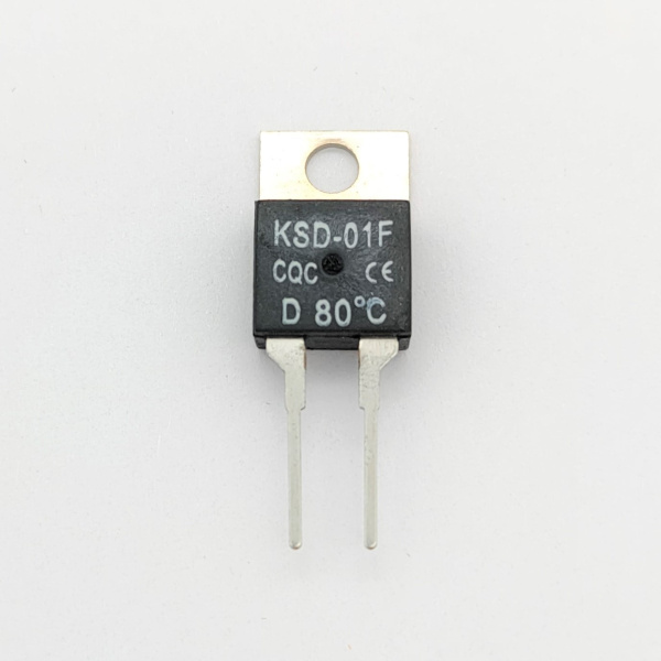 Термостат  80°C, NC,  2A, 250V, TO220, KSD-01F D