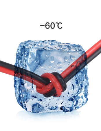 Кабель силиконовый 2*18AWG ~2*0.75мм2, медь, силикон, красный+черный, -60C..+200C, метражом