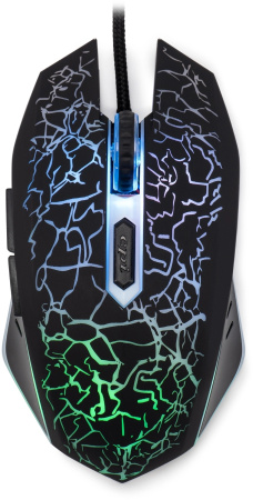 Игровая мышь USB Oklick 896G оптическая, 12800dpi, 5кн, Black