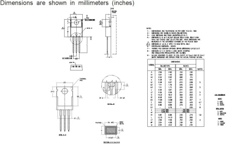 транзистор FET IRF3710PBF Infineon 57А 100В N-ch TO220