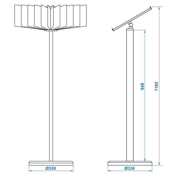 Демосистема OfficeSpace напольная, 10 панелей, Серая (367785)