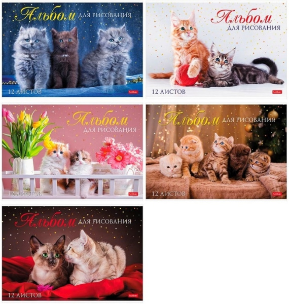 Альбом для рисования 12л. "Мы любим котиков" Hatber (12А4В_28479)