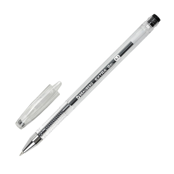Ручка гелевая BRAUBERG "EXTRA" 0,5мм., черный (143900)