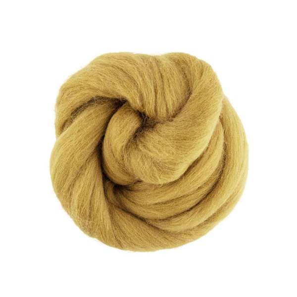 Шерсть для валяния "Gamma" TFS-050 100% полутонкая шерсть 50 г №1260 горчица