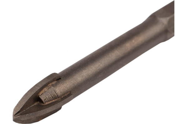 Сверло по стеклу и керамике 8мм, 4 грани, под патрон 1/4"HEX, Kranz KR-91-0650