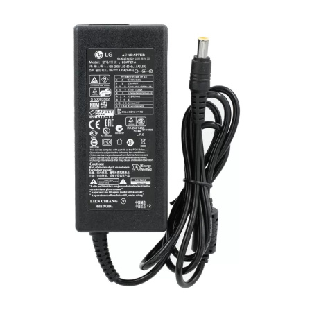 Блок питания сетевой, 19в, 3.42а, 65вт, 6.5*4.0 пин, с сетевым шнуром, для монитора LG