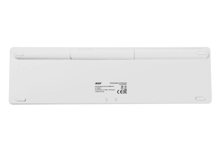 Клавиатура Беспроводная Acer OKR301, USB Bluetooth/Радиоканал, белый/серебристый