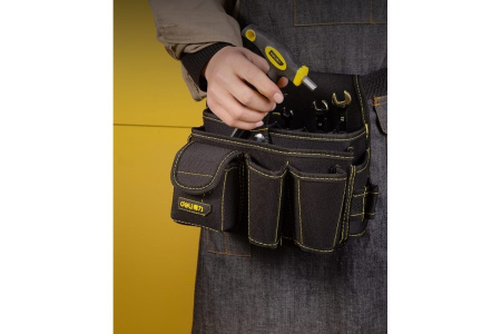 Сумка на пояс монтажника Deli DL-P5  270 x 190 x 140мм, 7 карманов, ткань Оксфорд 600D