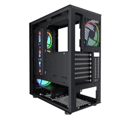 Корпус E-ATX Б_БП 1STPLAYER FIREBASE XP-E (USB, Audio, 4x120mm LED, черный)[XP-E-4F1]
