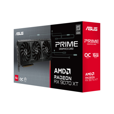 Видеокарта Radeon RX 9070 XT ASUS 16Гб PRIME OC GDDR6,256bit,HDMI,3DP,3FAN (PRIME-RX9070XT-O16G) ret