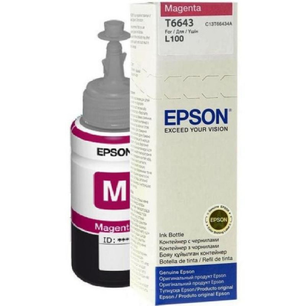 Контейнер_с_чернилами Epson T6643 (C13T66434A/C13T664398) для L100/L110/L210/L300/L355 Magenta