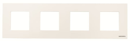 Рамка 4-м 8мод. Zenit бел. ABB 2CLA227400N1101