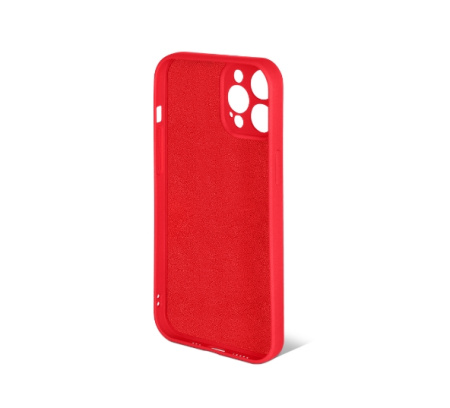 Чехол силиконовый с микрофиброй для iPhone 12 Pro MagSafe DF iMagnetcase-03 (red)